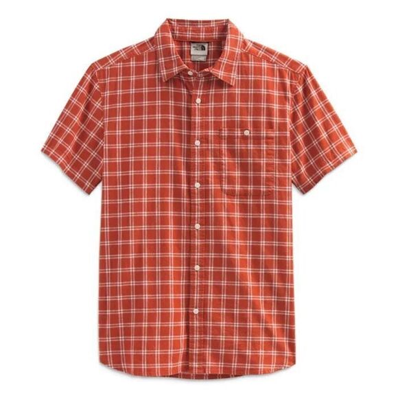 The North Face NWT Loghill Short-Sleeve Shirt Mens Button Down Plaid Print Small - Picture 1 of 5